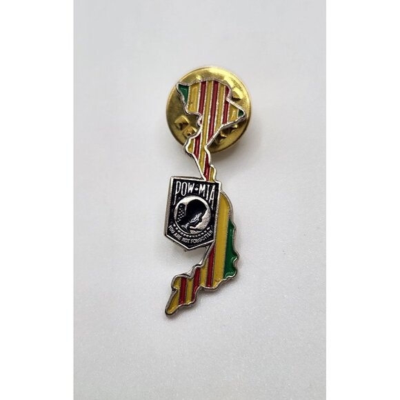 Vintage Vietnam MIA POW Pin‎ Gold Tone POW MIA Lapel Pin - Picture 1 of 3